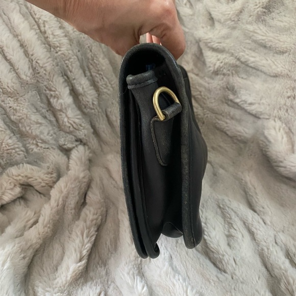 Vintage Coach Black Leather Convertible Clutch No Strap - Picture 4 of 10